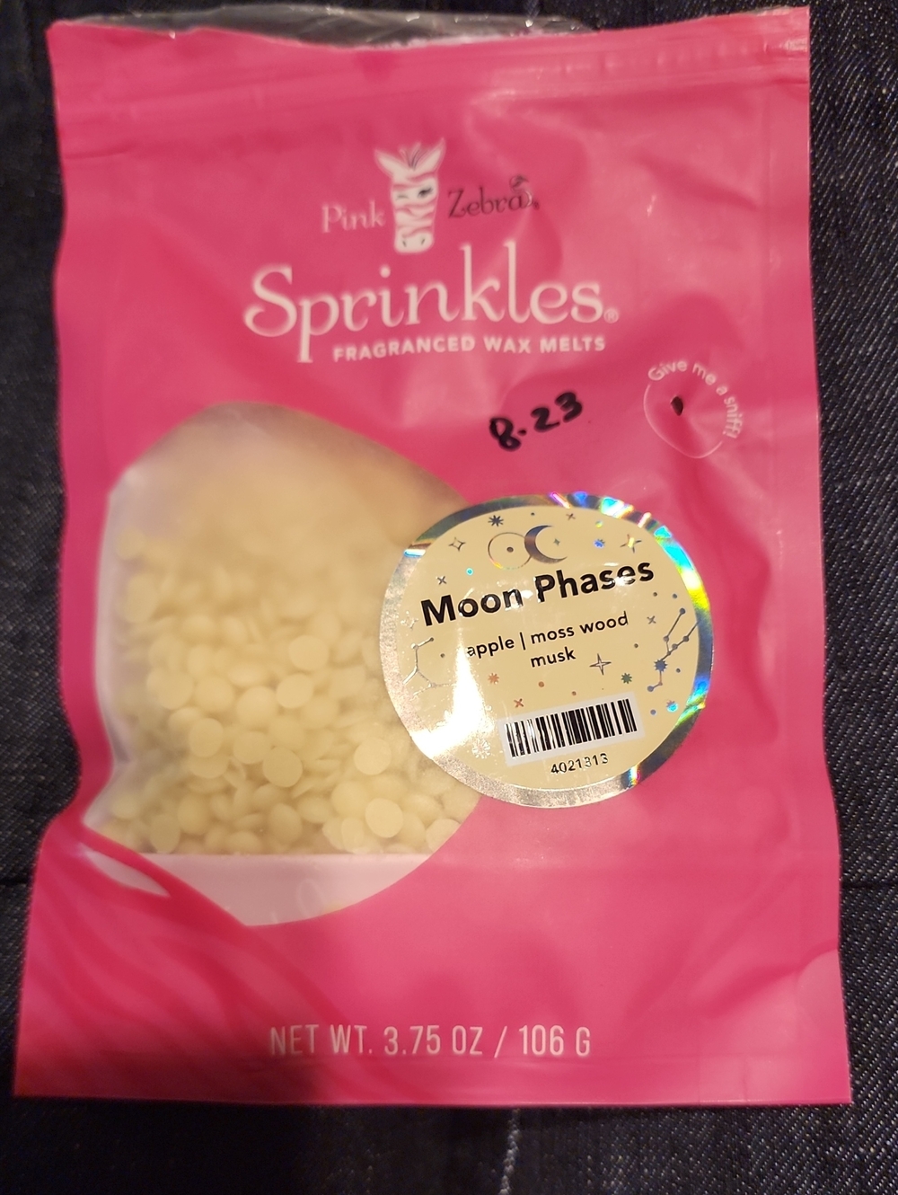 Pink Zebra Yellow Sprinkles Moon Phases Fragranced Wax Melts